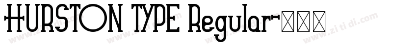 HURSTON TYPE Regular字体转换